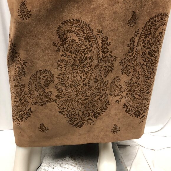 Norton McNaughton Maxi Skirt Womens Size 10 Brown Back Zipper Paisley Western - Picture 3 of 8